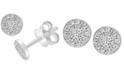 EFFY Collection EFFY&reg; Diamond Pav&eacute; Cluster Stud Earrings (1/6 ct. t.w.) in Sterling Silver
